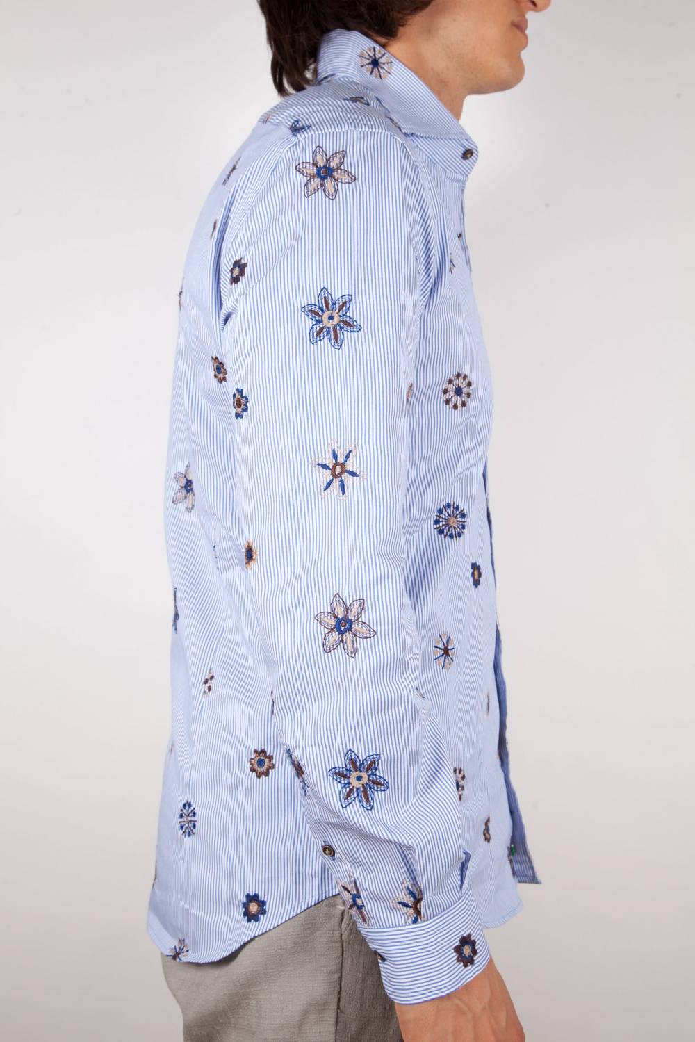 Poggianti Camicia Fantasia Collo Morbido Ricamo Bestseller