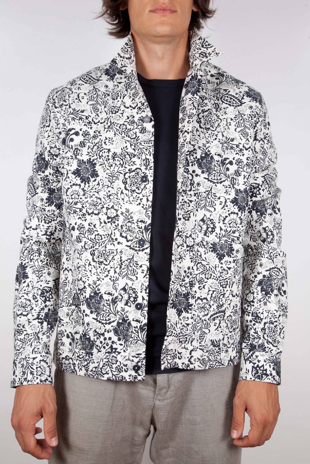 Poggianti Camicia Fantasia Collo Morbido