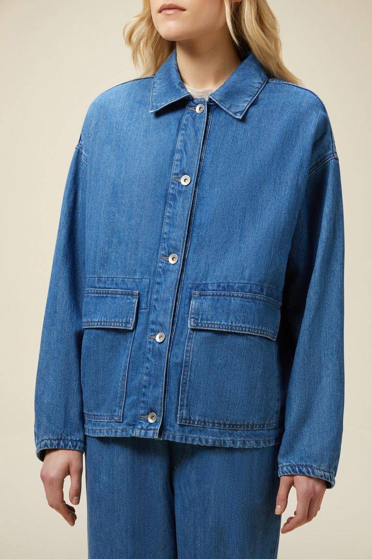Pomandere Giubbino denim con tasche applicate Fino Al -60%