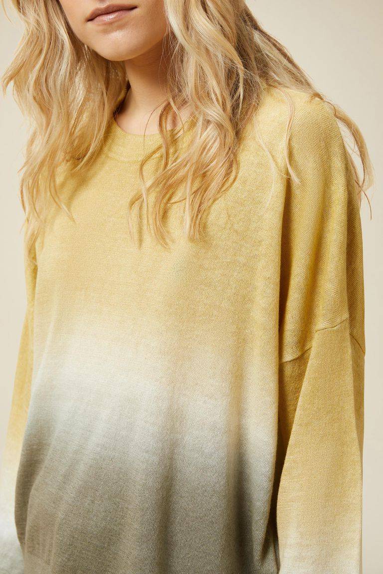 Pomandere Maglione girocollo con tintura degradè Saldi