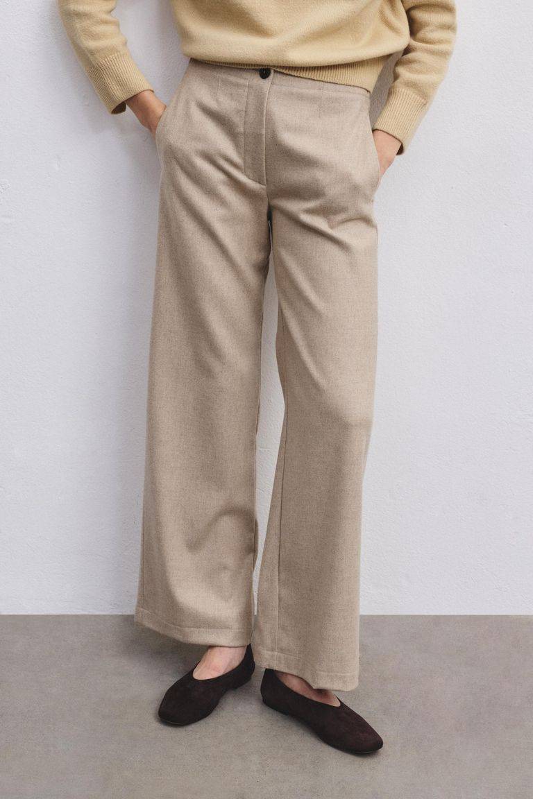Pomandere Pantalone iconico in flanella misto lana Italia