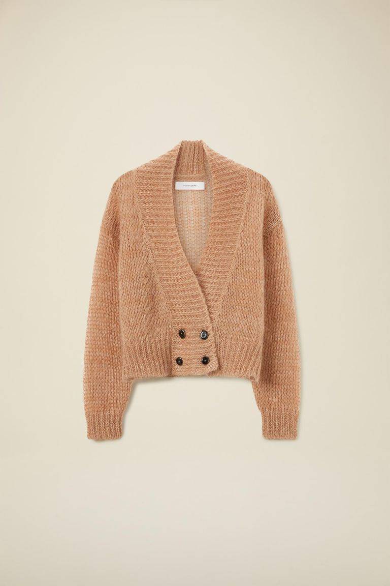 Pomandere Cardigan doppio petto in mohair e lana Qualità