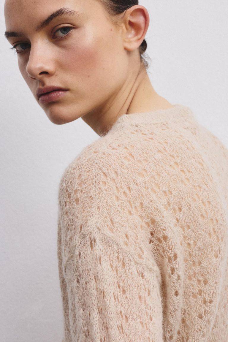 Pomandere Girocollo traforato di mohair e lana Negozi Online