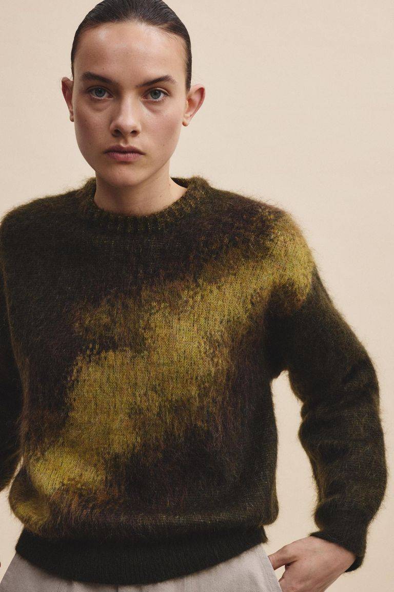 Pomandere Girocollo jacquard in mohair Sottocosto