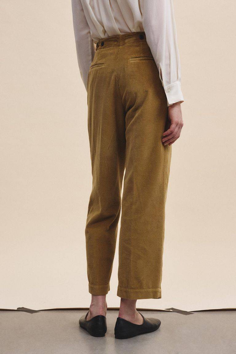 Pomandere Pantalone con pince in velluto a coste Convenienza