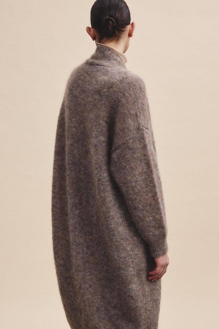 Pomandere Cardigan lungo in mohair Presa