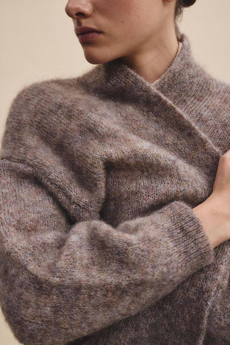 Pomandere Cardigan lungo in mohair Presa