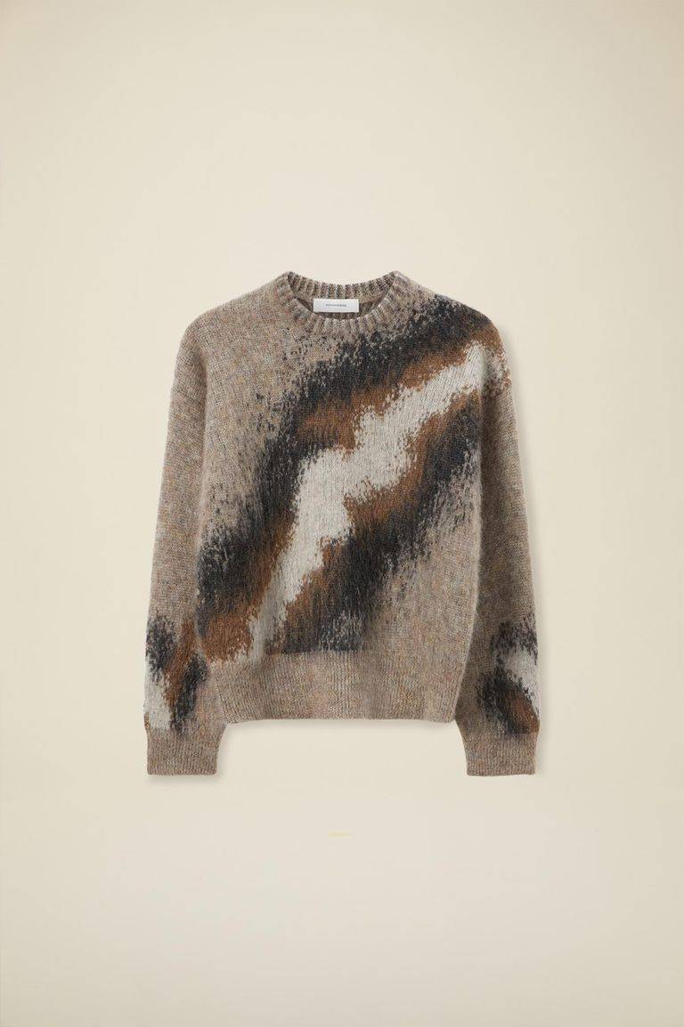 Pomandere Girocollo jacquard in mohair Outlet