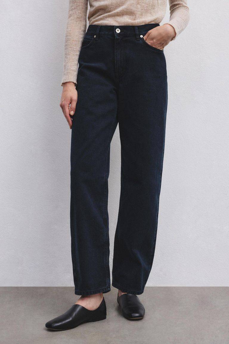 Pomandere Pantalone 5 tasche in denim scuro Saldi Di Fabbrica