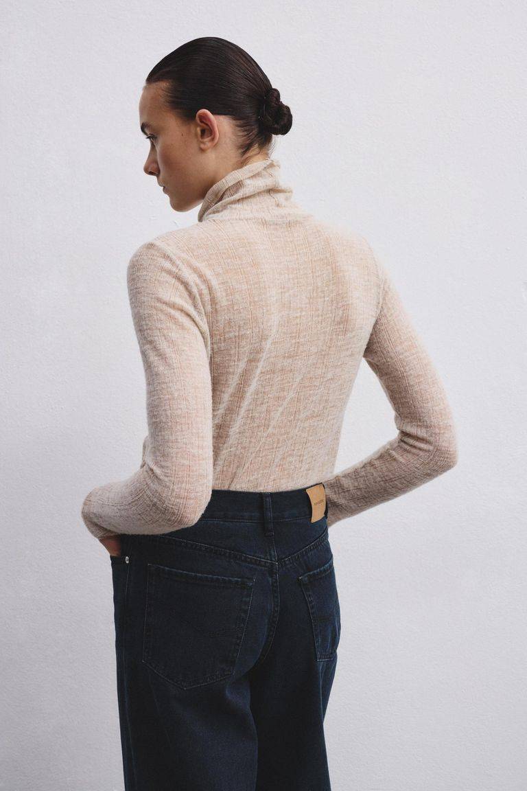 Pomandere Dolcevita in jersey jacquard di lana Italy