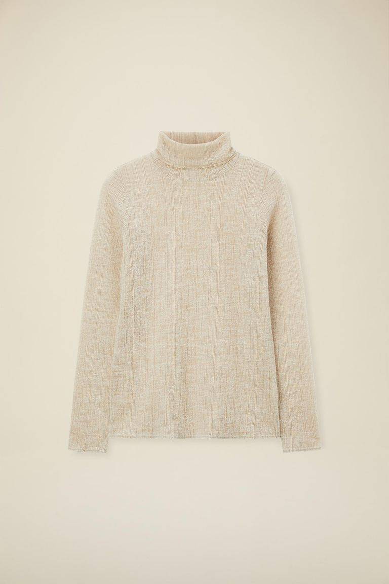 Pomandere Dolcevita in jersey jacquard di lana Italy