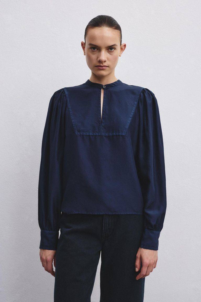 Pomandere Camicia con plastron in habutai Italia