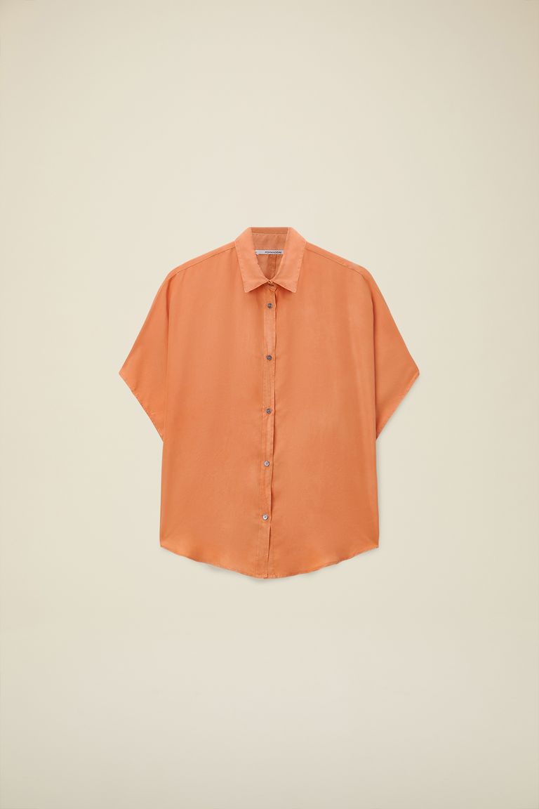 Pomandere Camicia con maniche corte tinta naturalmente In Linea