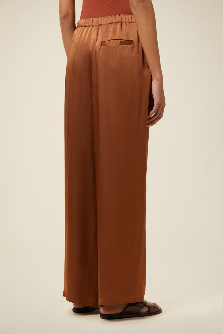 Pomandere Pantalone ampio con elastico in vita lucido Negozi Online