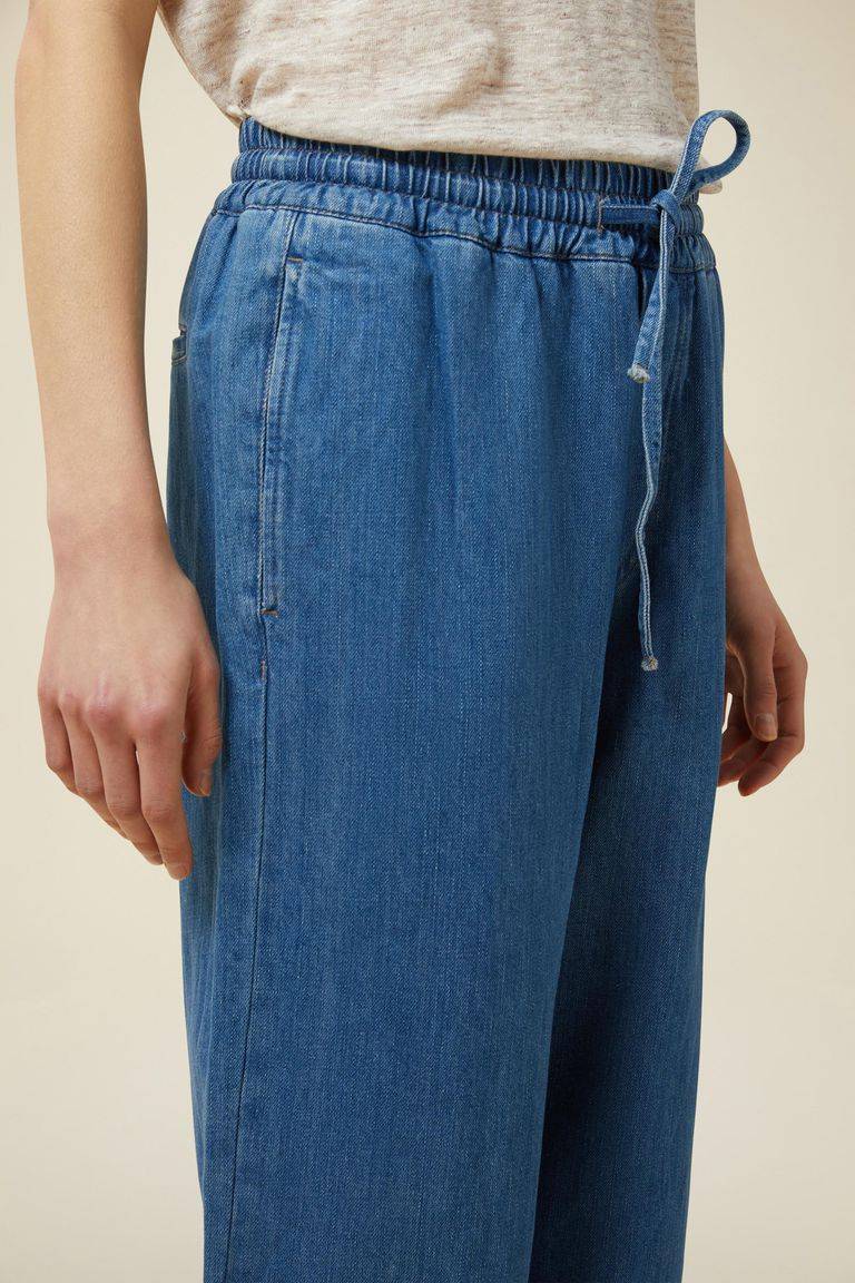 Pomandere Denim con elastico in vita Saldi