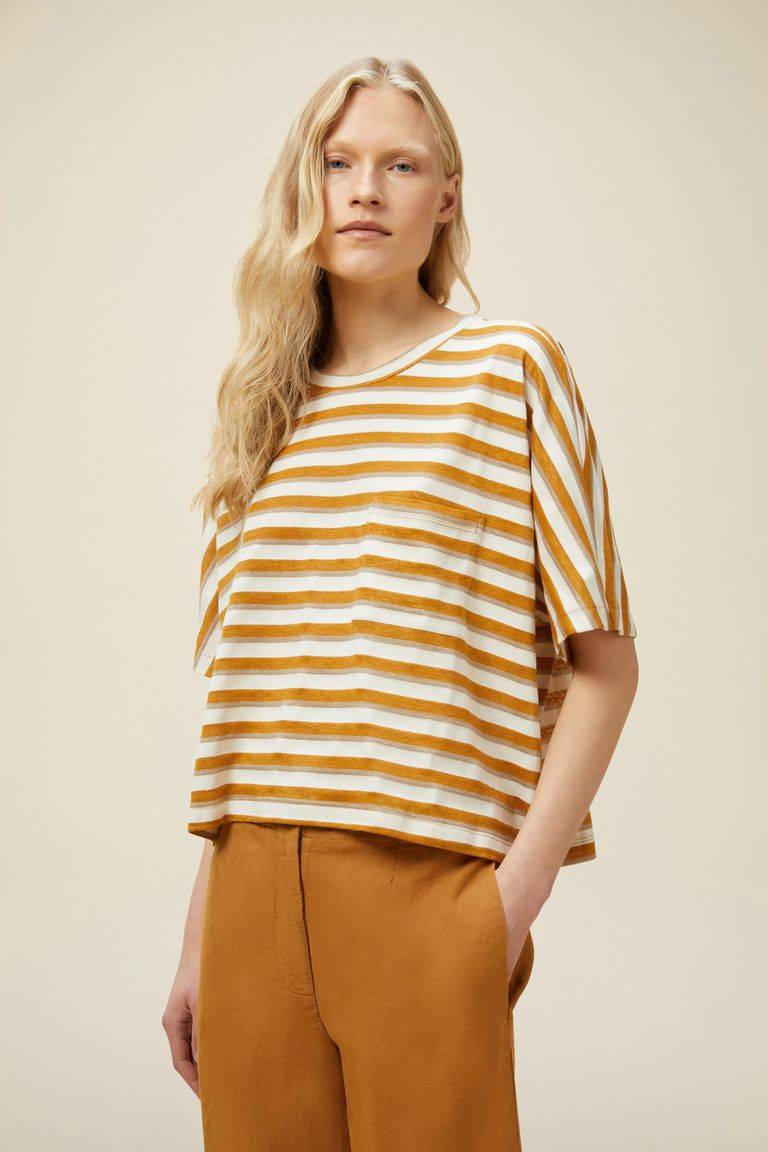 Pomandere T-shirt con taschino sul petto Qualità