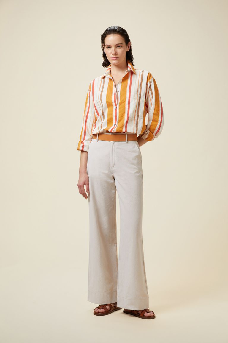 Pomandere Camicia a righe con taschino Promozione