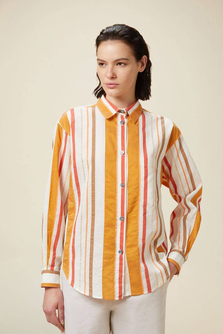 Pomandere Camicia a righe con taschino Promozione