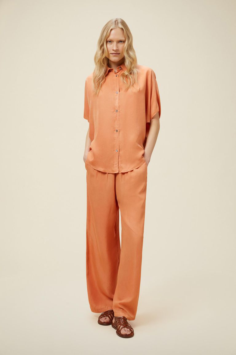 Pomandere Pantalone ampio con elastico in vita, tinto naturalmente Soddisfazione Garantita