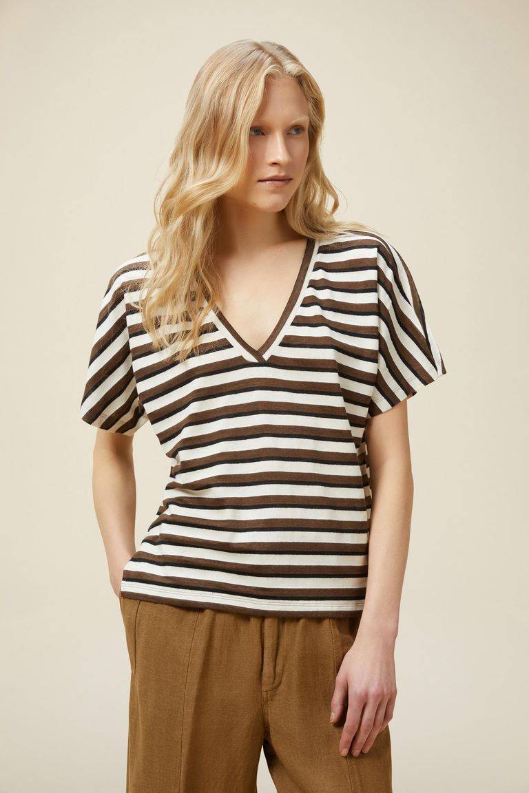 Pomandere T-shirt con scollo a V Negozio