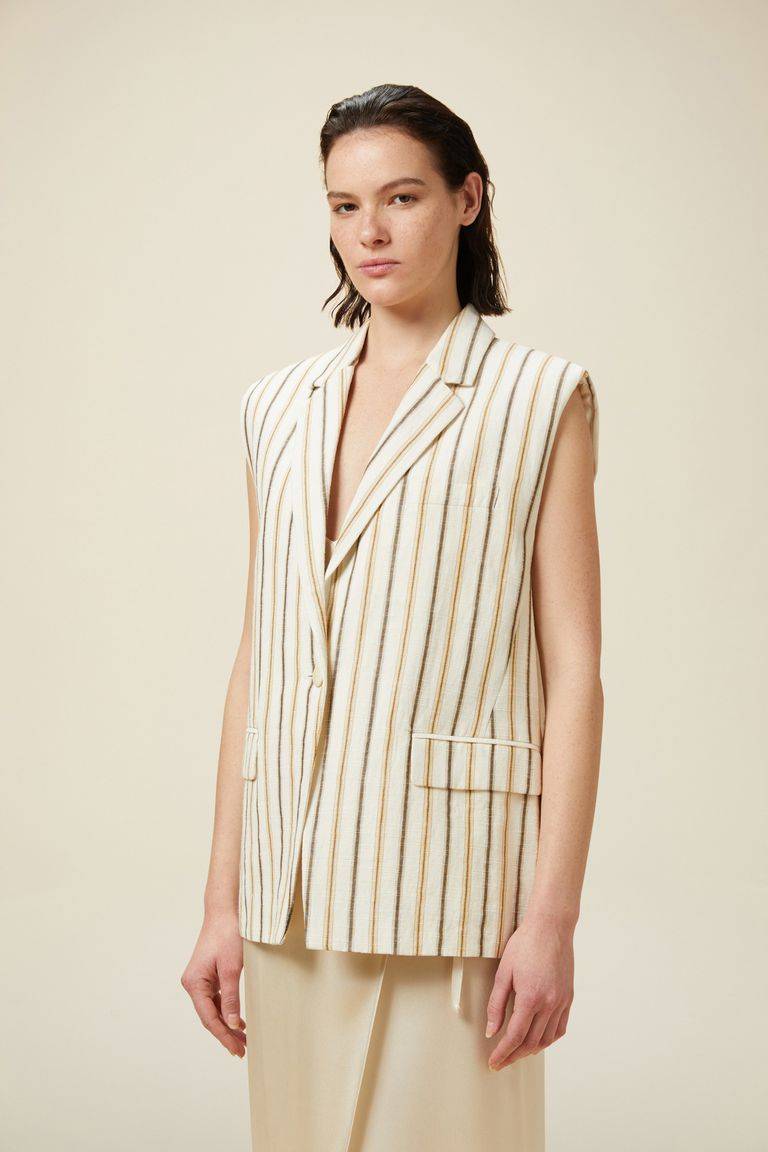 Pomandere Gilet rigato Qualità Garantita