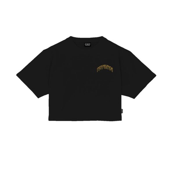 Propaganda Triangle Jaguar Croptop Tee – Black Acquista Ora