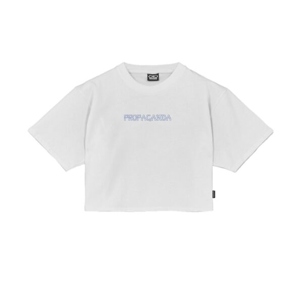 Propaganda Butterfly Bones Croptop Tee – White Prezzo Ridotto