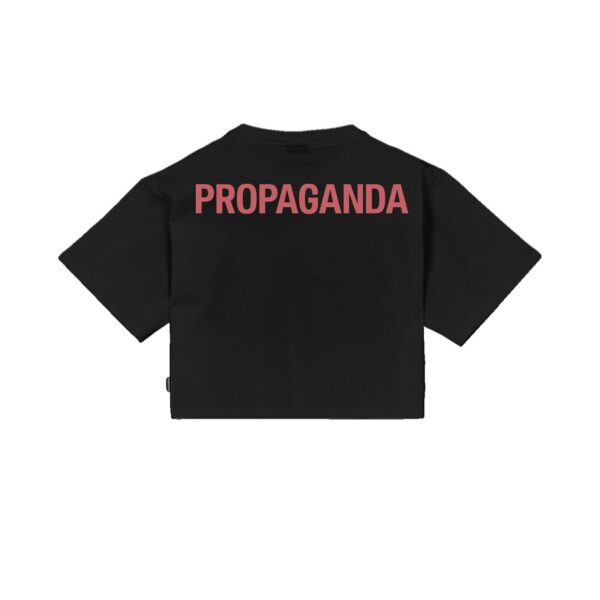 Propaganda Women Logo Croptop Tee – Black Sconto