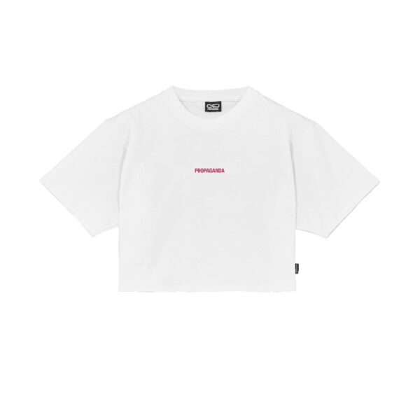 Propaganda Women Ribs Assault Croptop Tee – White Offerte
