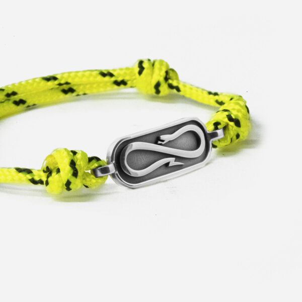 Propaganda Bracciale in Corda Gialla con Targa Propaganda W/ Nove25 In Argento Comprare a buon mercato