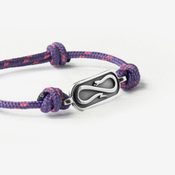 Propaganda Bracciale in Corda Viola con Targa Propaganda W/ Nove25 In Argento Grande vendita