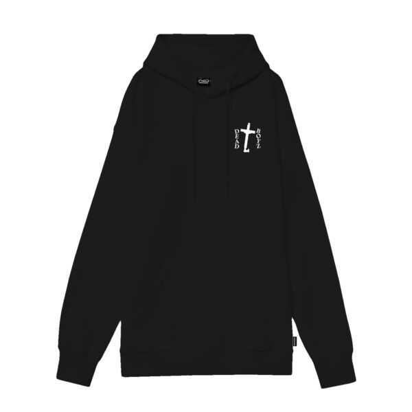 Propaganda Crucifix Hoodie – Black Vendita calda