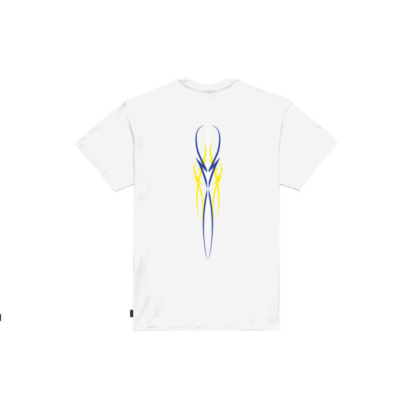 Propaganda Logo Pin Stripe Tee – White Comprare a buon mercato