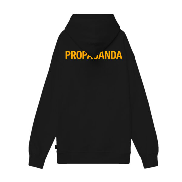 Propaganda Logo Steel Hoodie – Black Flash Sale