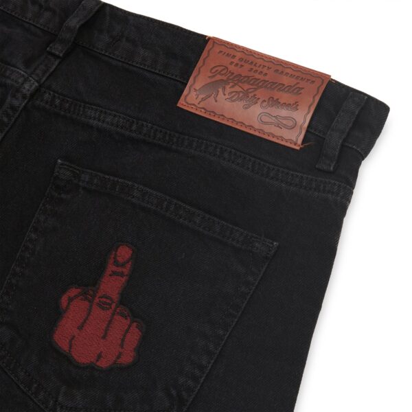 Propaganda Denim Baseball Shorts – Black Sconto