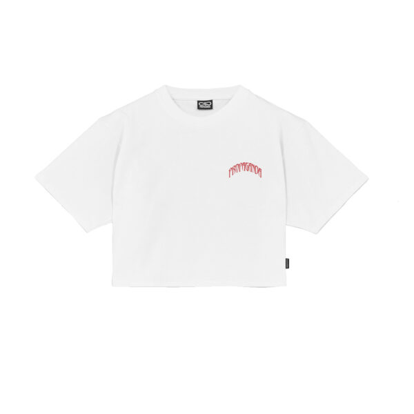 Propaganda Triangle Bengala Crop Top Tee – White Outlet