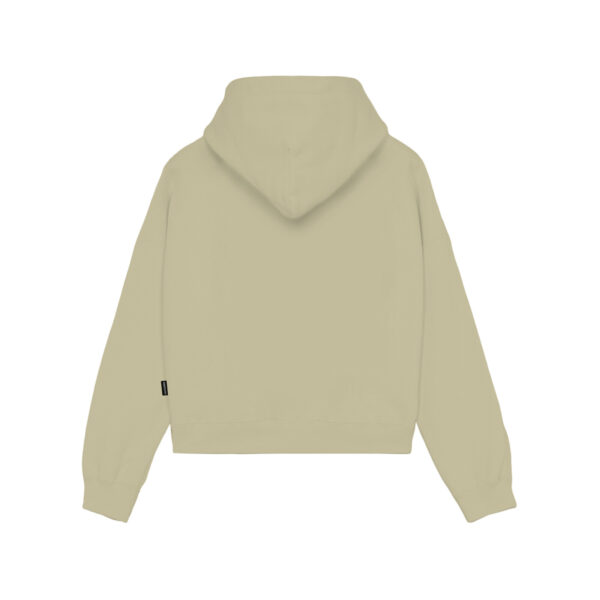 Propaganda Logo Embrodery Woman Crop Top Hoodie – Gravel Prezzo di fabbrica