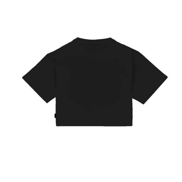 Propaganda Logo Embrodery Woman Crop Top Tee – Black Flash Sale