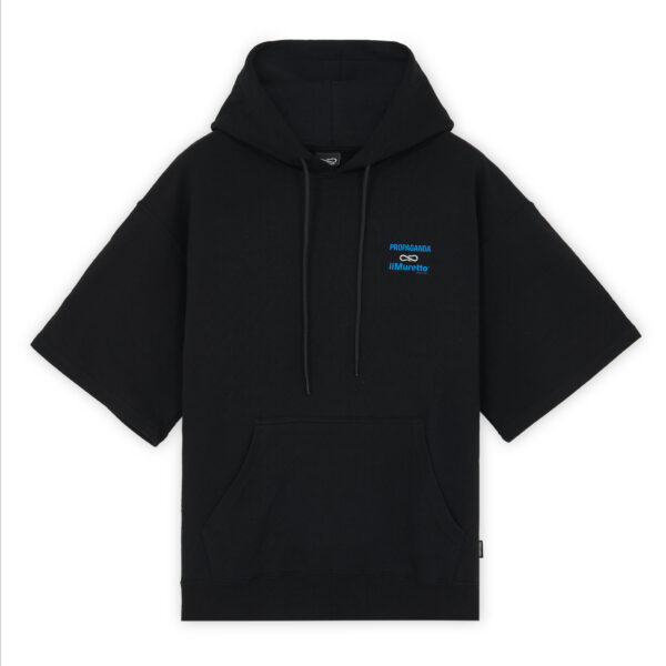 Propaganda Propaganda x ilMuretto Hoodie Short Sleeve – Black Negozi Online