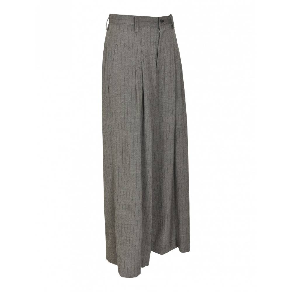 Y&#039;S YOHJI YAMAMOTO Pantaloni gessati con pences gamba larga Consegna Veloce