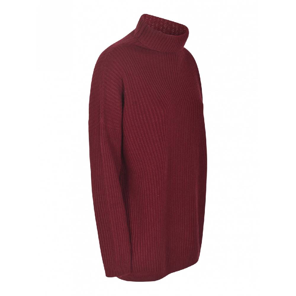 F CASHMERE Maglia collo alto costa inglese Presa