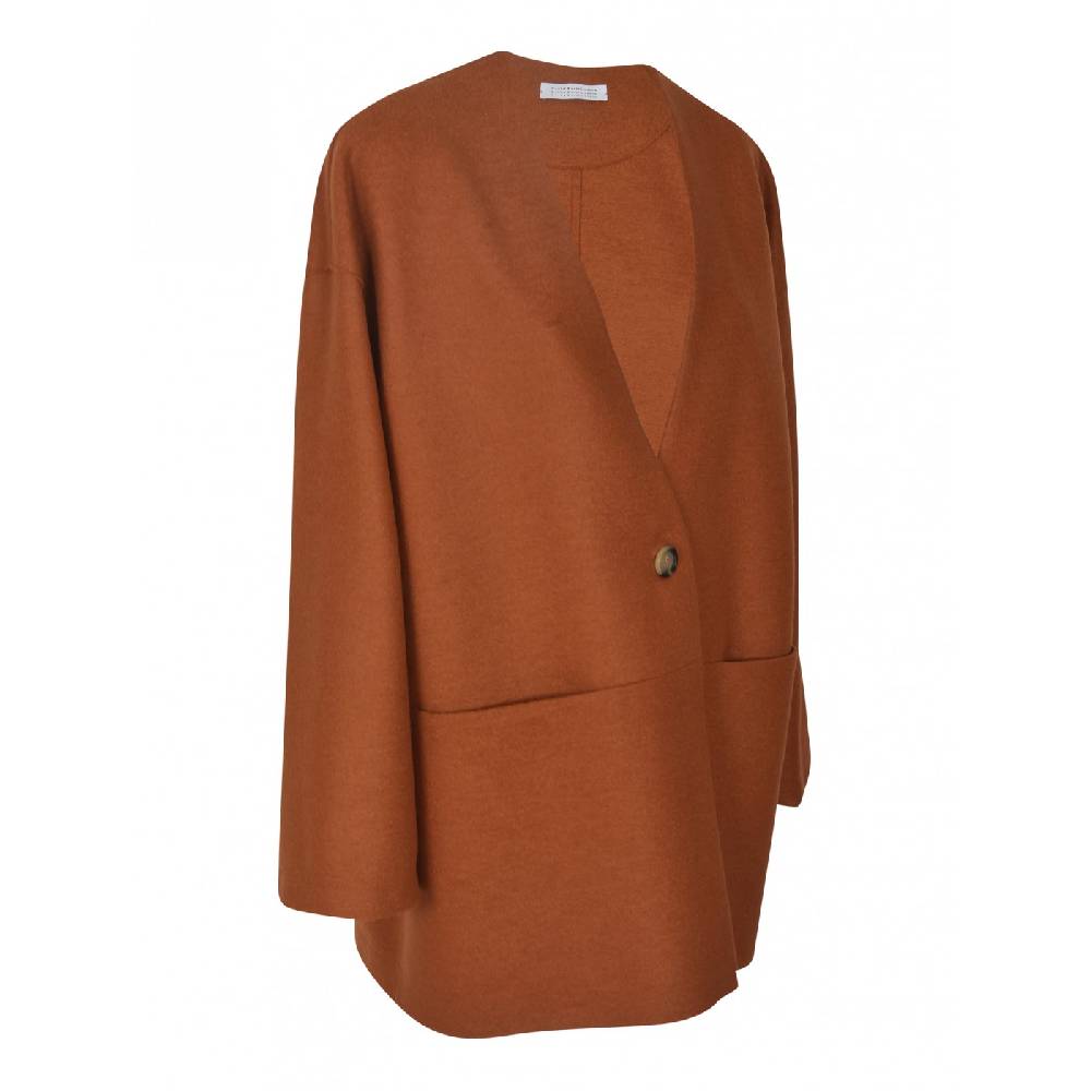 HARRIS WHARF LONDON Giaccone over senza collo Nuovo