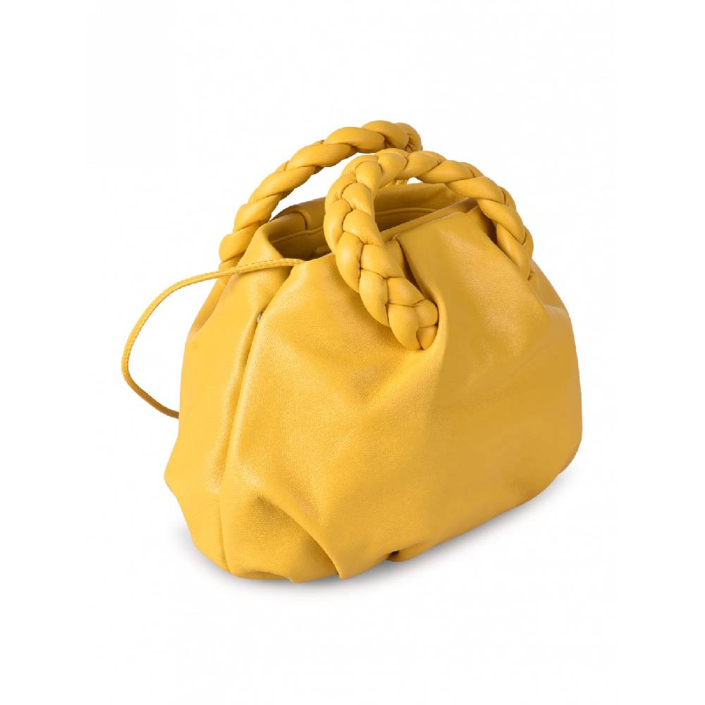 HEREU Bombon braided handle pleated crossbody Saldi Di Fabbrica