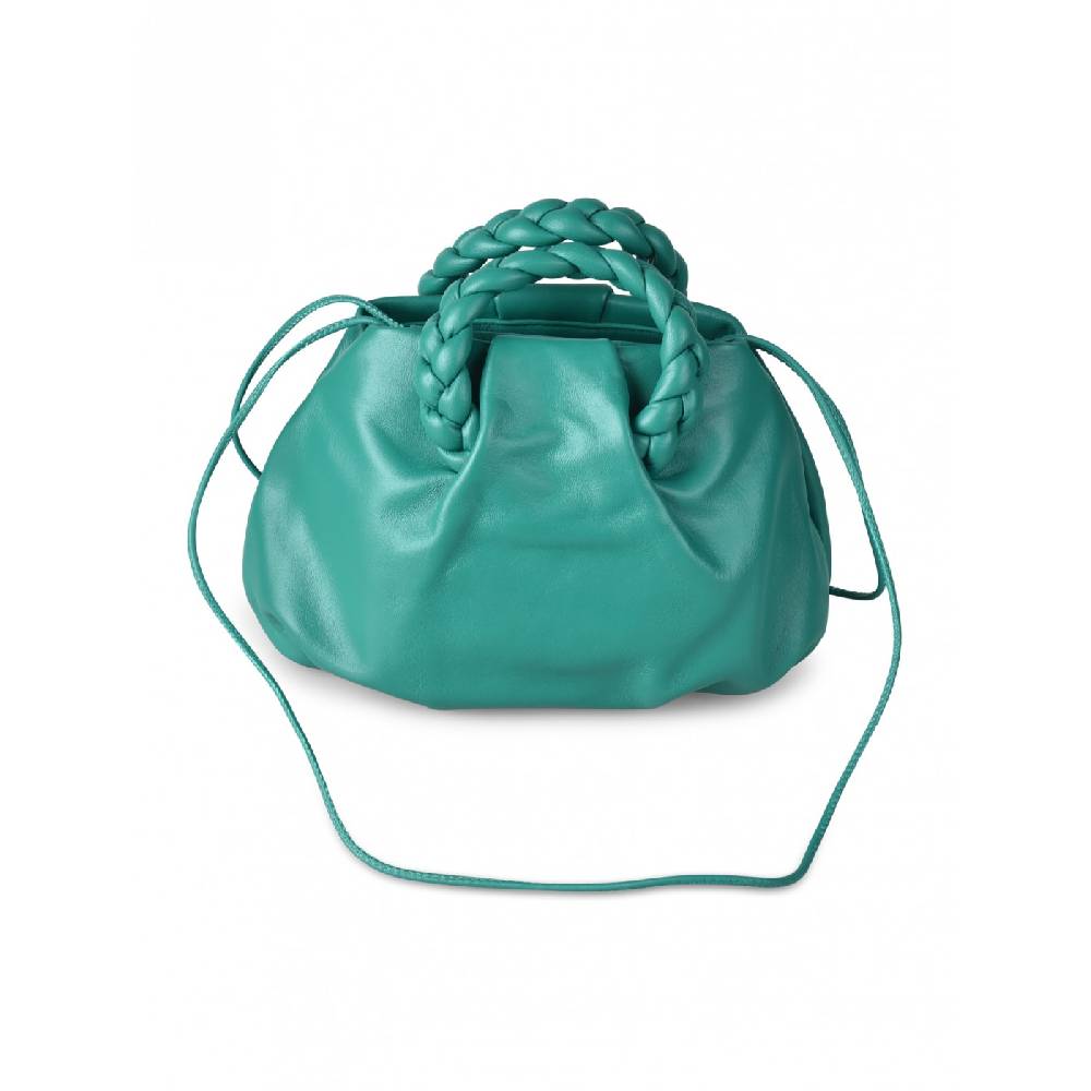 HEREU Bombon braided handle pleated crossbody I Più Venduti