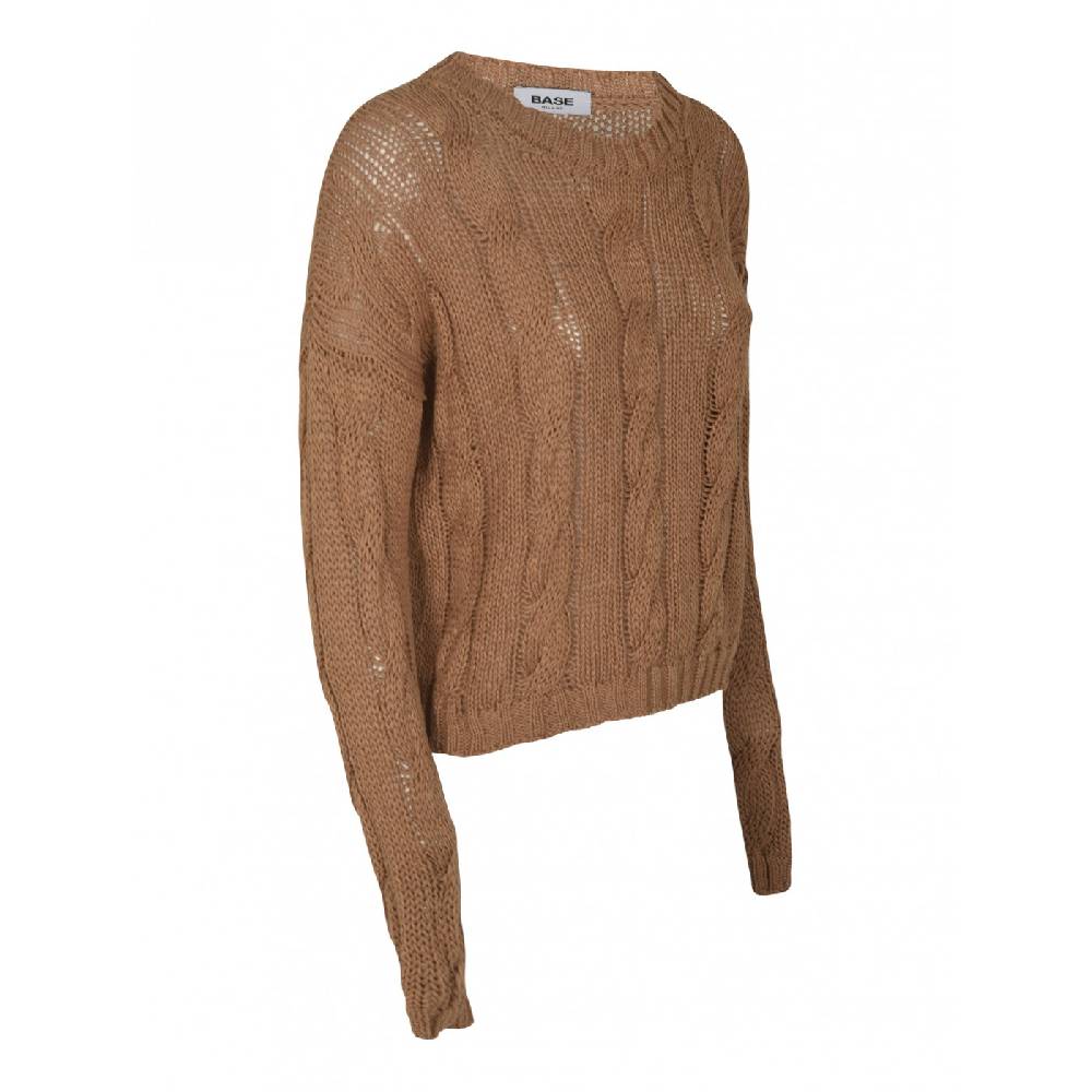 BASE Maglia girocollo trecce In Vendita
