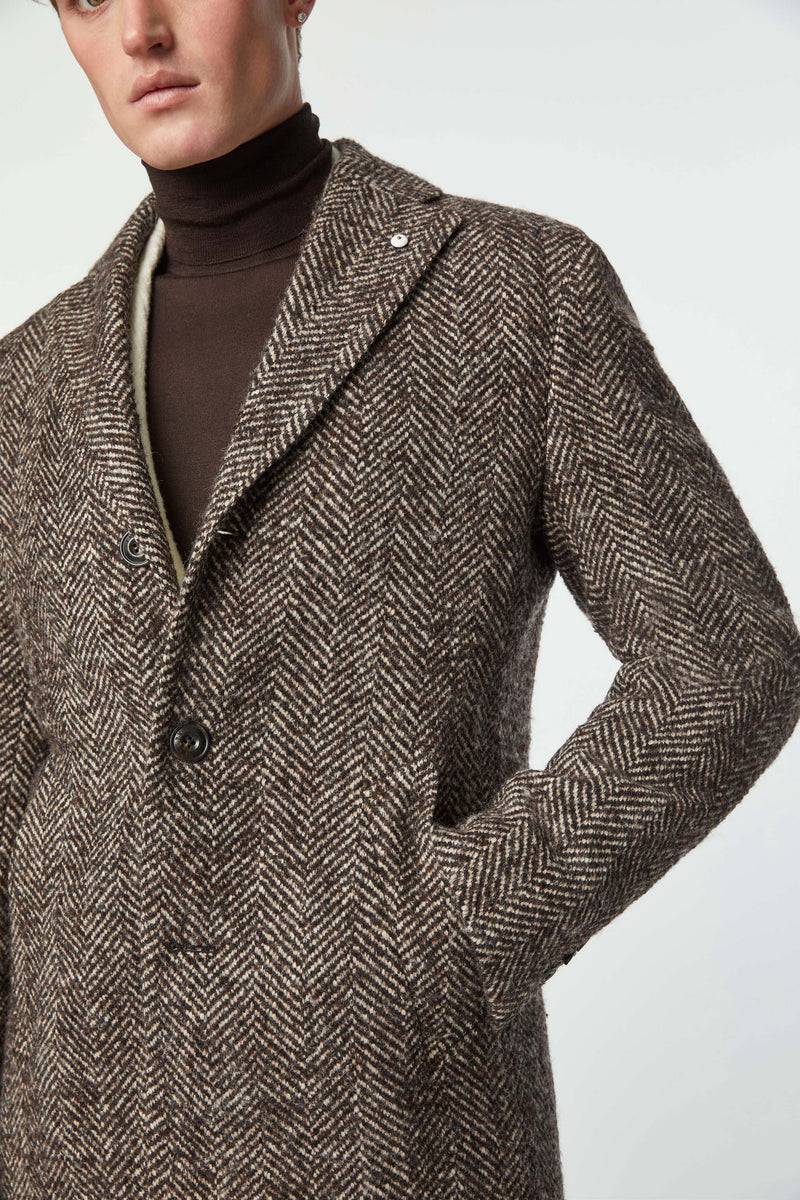 ﻿Lubiam Cappotto monopetto marrone Cappotto monopetto marrone Spedizione Gratuita