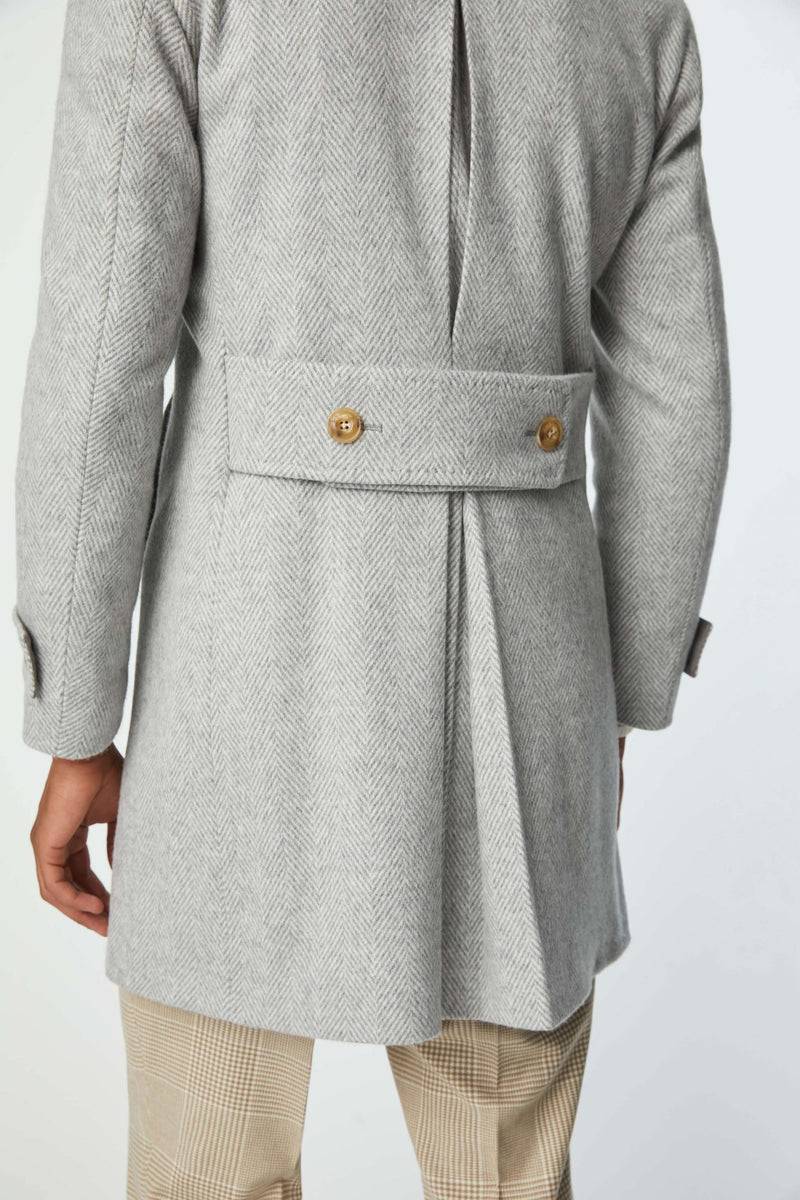 Lubiam Cappotto Chesterfield in jersey grigio chiaro Cappotto Chesterfield in jersey grigio chiaro Pezzi Unici