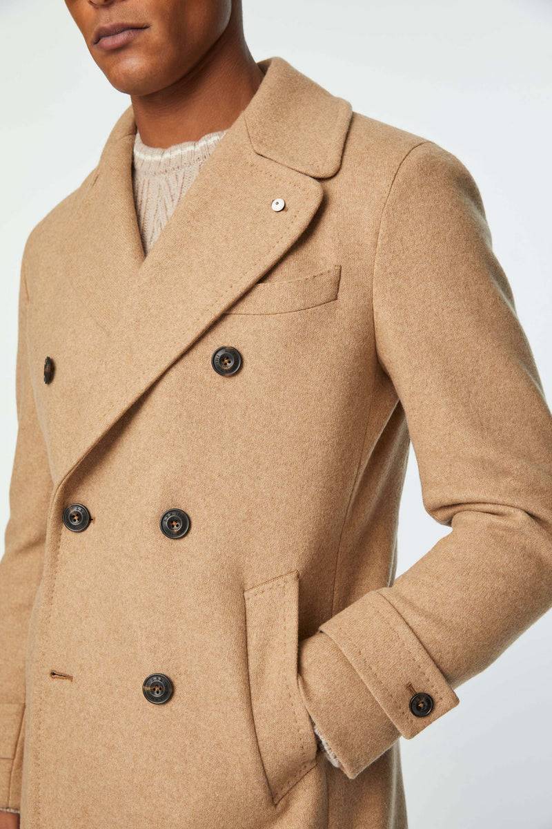 Lubiam Cappotto Chesterfield in jersey beige Cappotto Chesterfield in jersey beige Soddisfazione Garantita