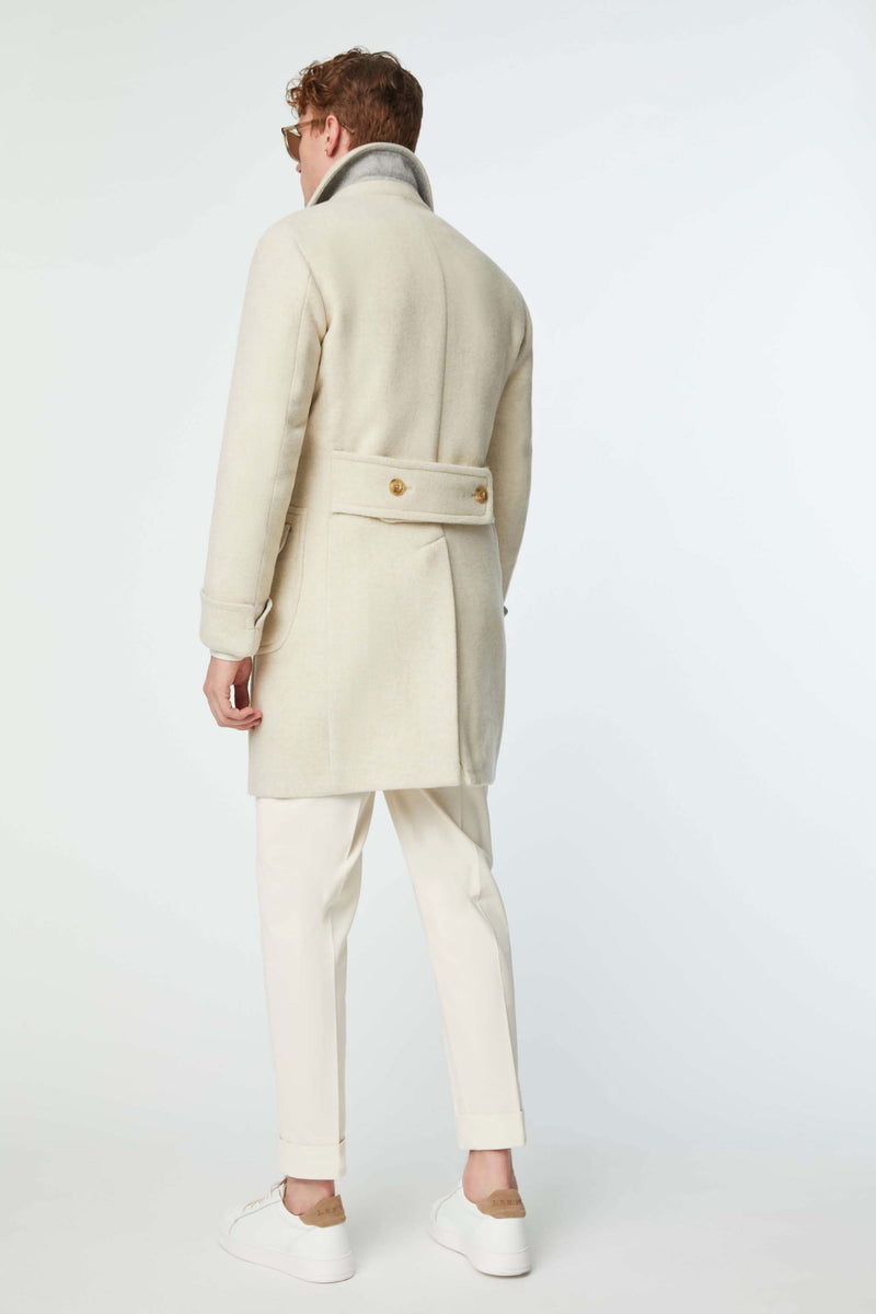 Lubiam Cappotto doppiopetto non trattato bianco Cappotto doppiopetto non trattato bianco Promozione Limitata