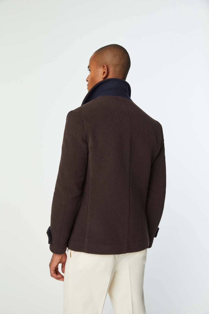 Lubiam Peacoat non trattato testa di moro Peacoat non trattato testa di moro Fino Al -60%